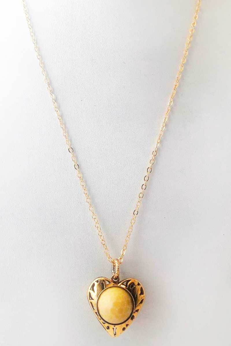 COLLANA BANE' CUORE SPECIALE S. VALENTINO - CALCITE
