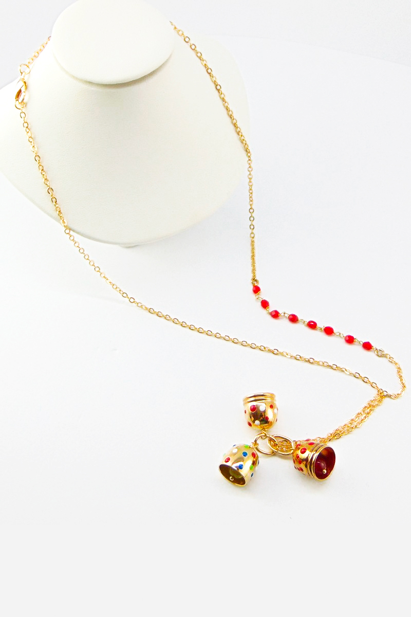 COLLANA BANE’ IN OTTONE DORATO CON CAMPANELLE
